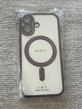 Purple plum Magnetic TPU transparent soft mobile phone case iPhone 17